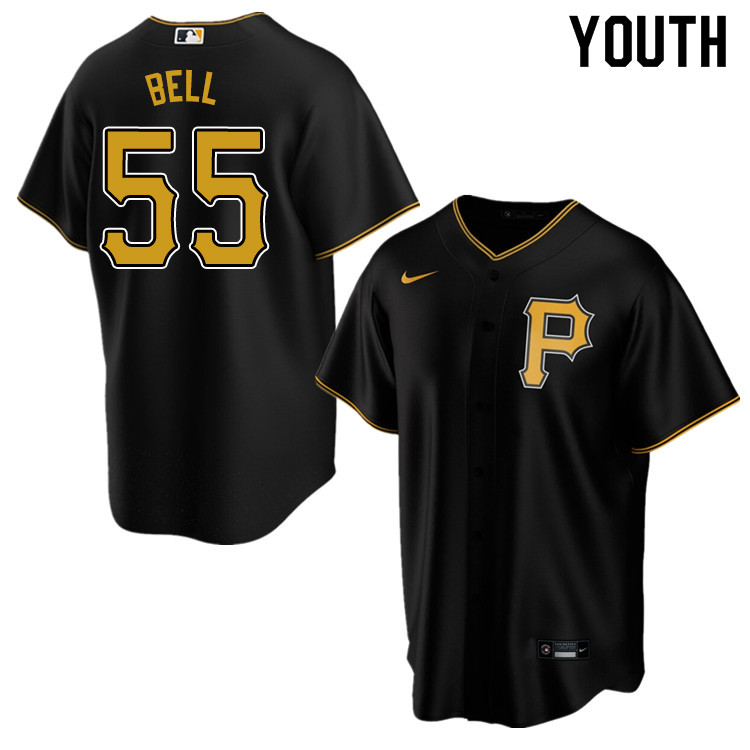 Nike Youth #55 Josh Bell Pittsburgh Pirates Baseball Jerseys Sale-Black